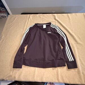 adidas Black Sweatshirt with White Stripe Detail